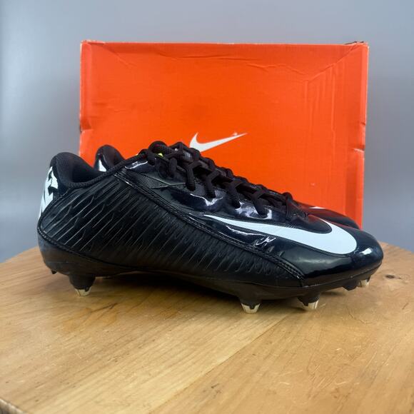 Nike Vapor Strike 4Low D Mens Size 10.5 Football Cleats 642785-001 Carbon Fly - Picture 1 of 8